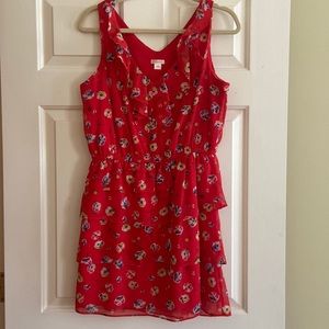 Red tiered dress